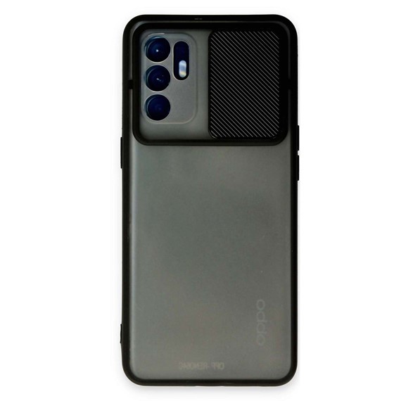 CaseUp Oppo Reno 6 4G Kılıf Camera Swipe Protection Siyah 2